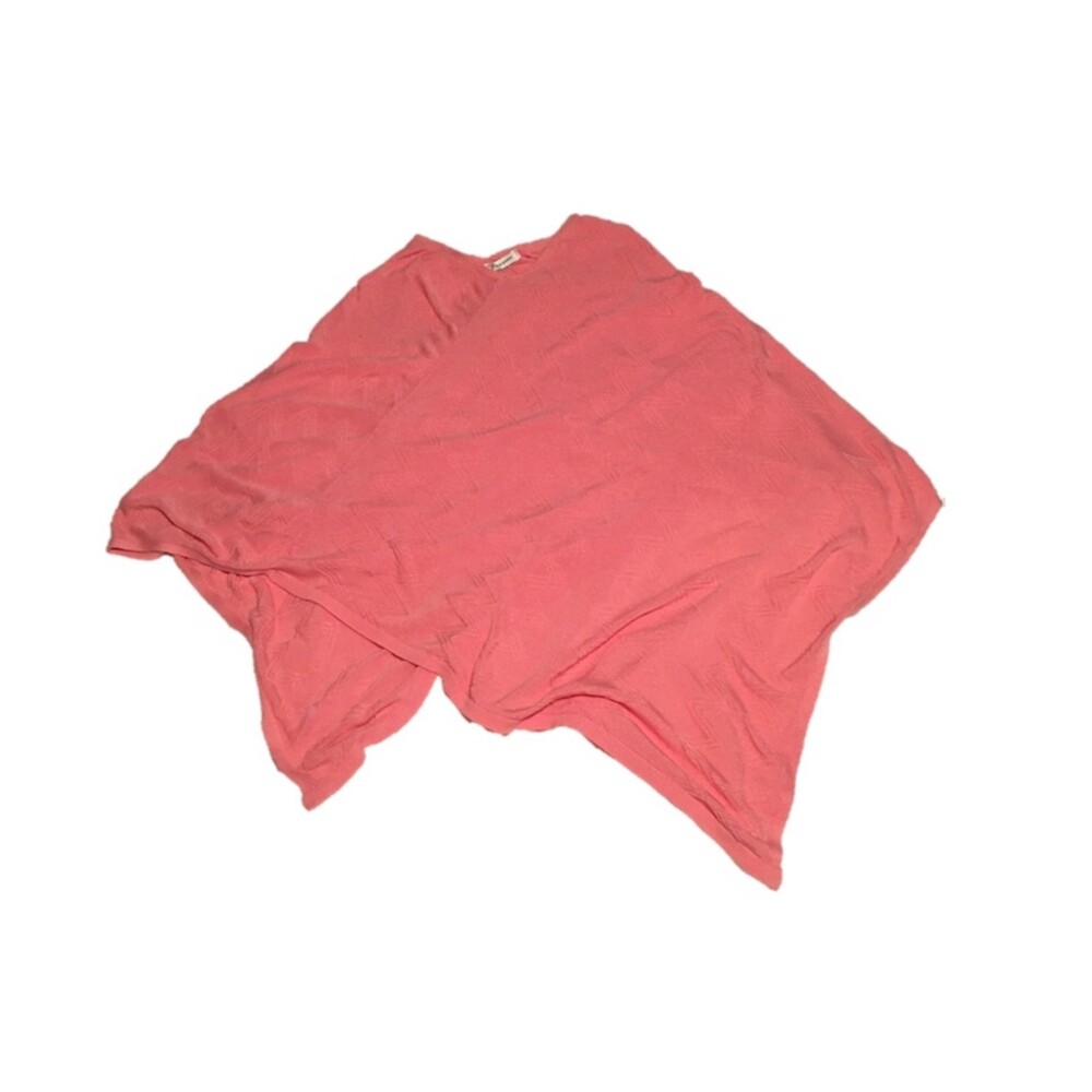 Soul Young shawl Womens One Size bubble gum pink knit poncho wrap infinity drape